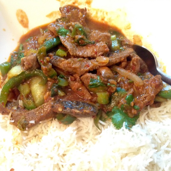 Beef in szechwan sauce